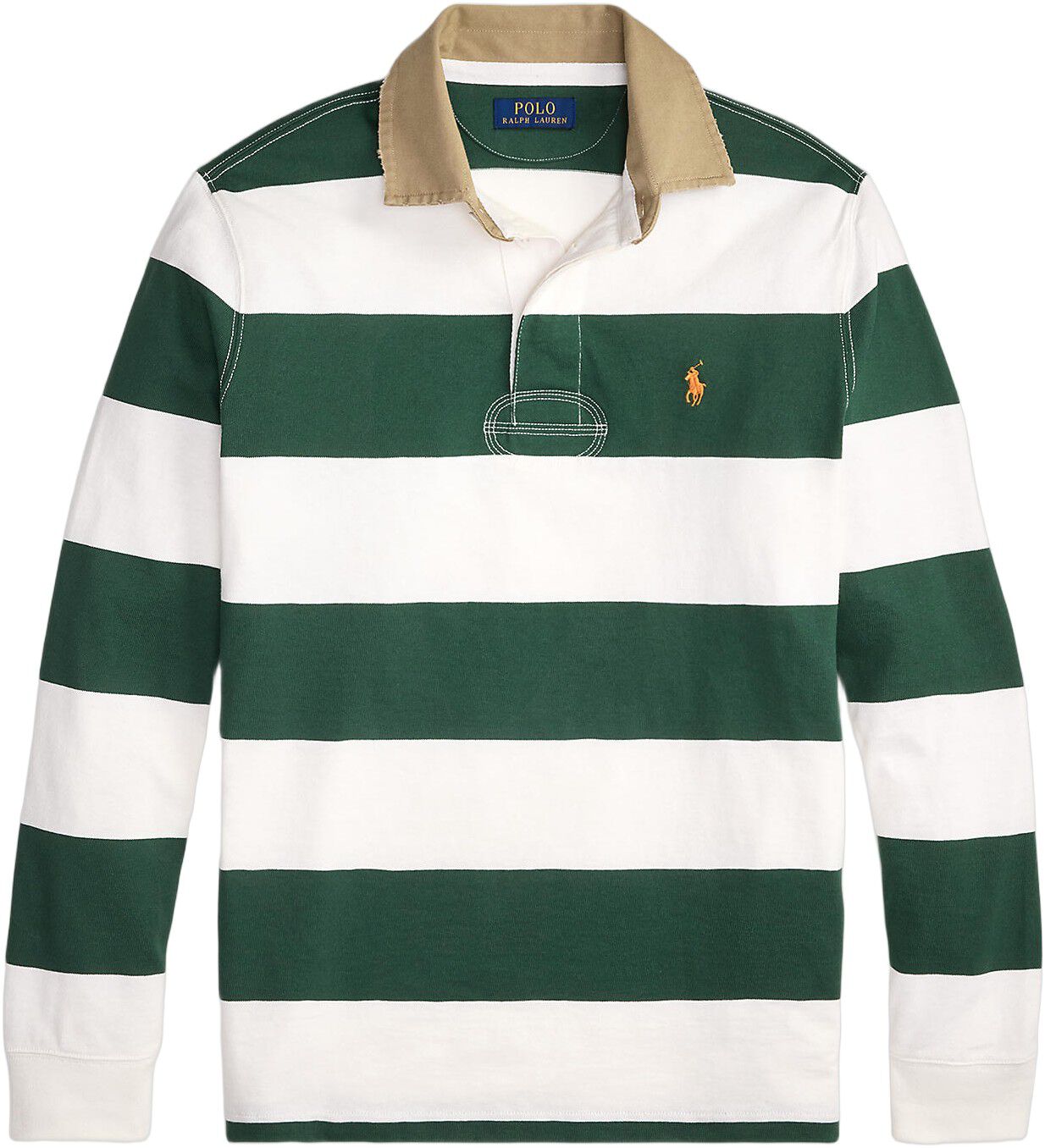 Classic Fit Khaki-Collar Rugby Shirt