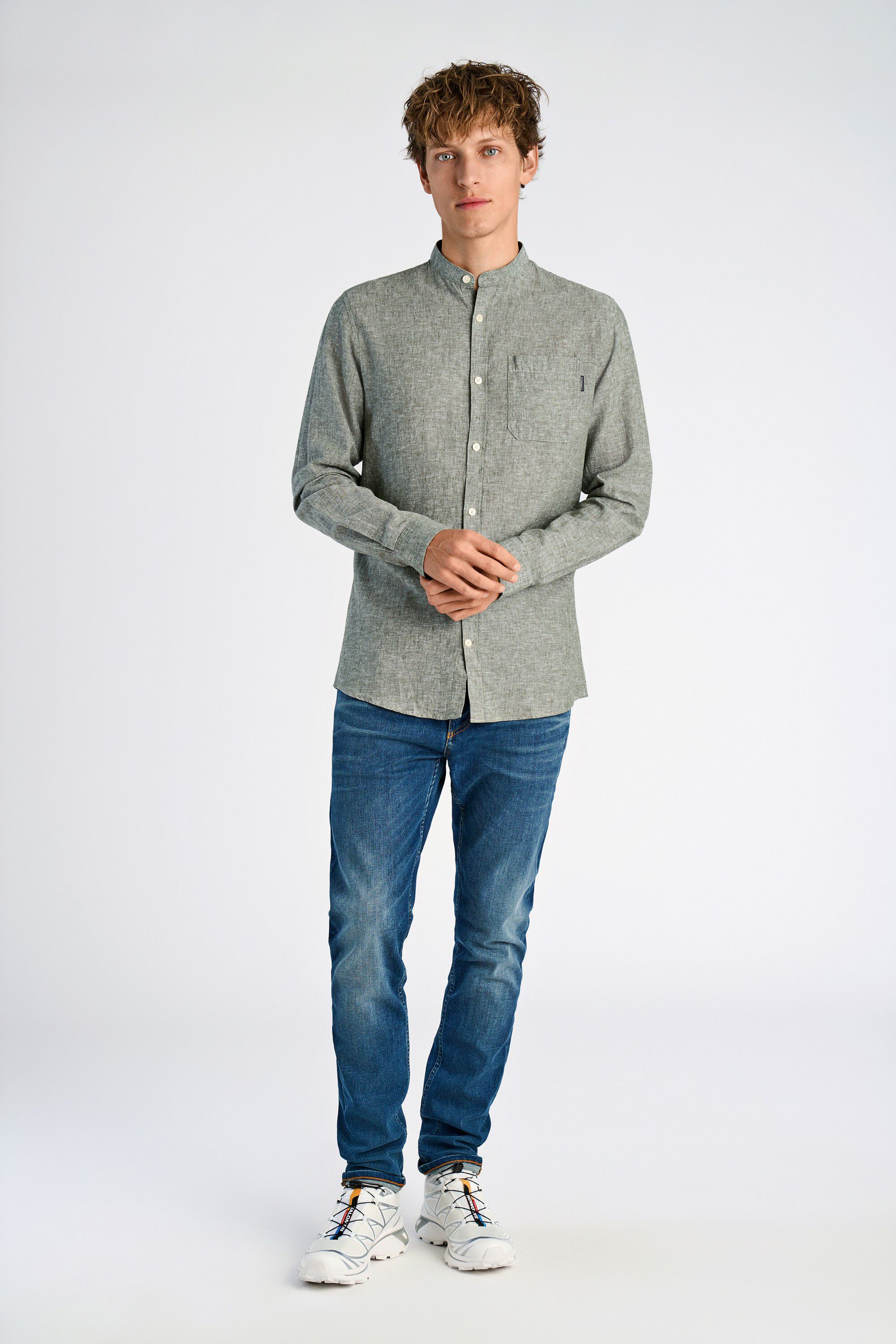 Cotton/linen shirt L/S