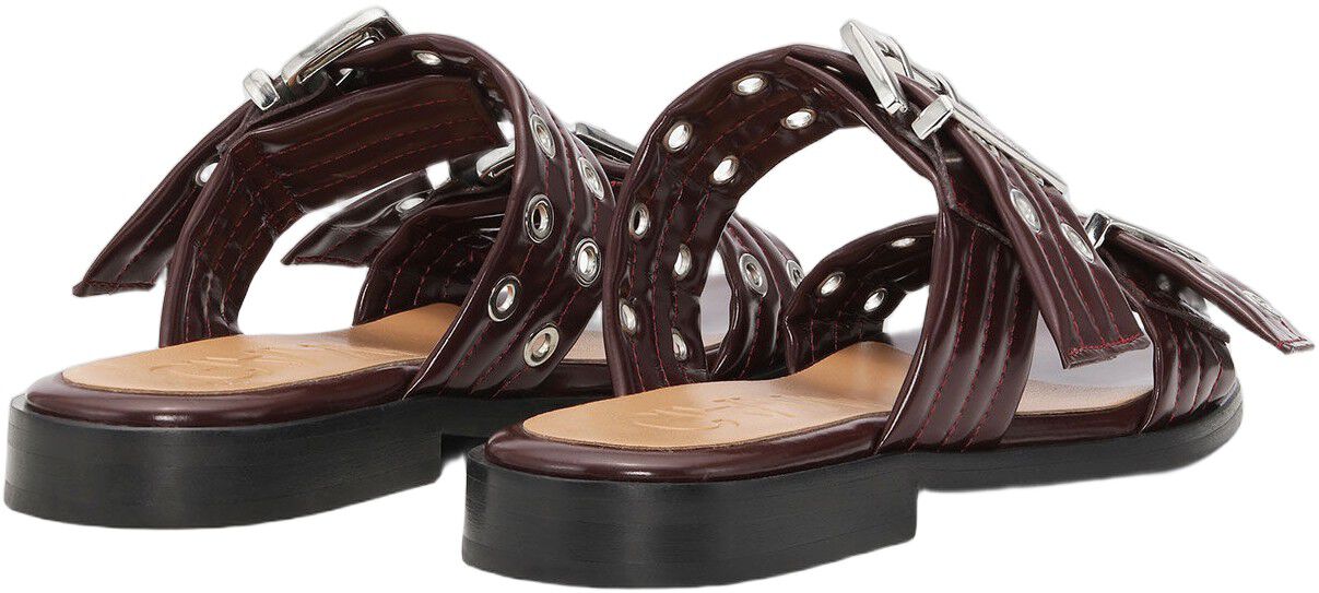 Feminine Buckle Two Strap Sandal Bo