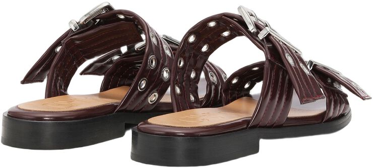 Feminine Buckle Two Strap Sandal Bo