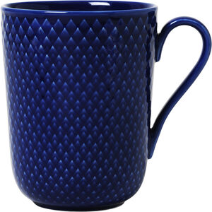 Rhombe Color Krus med hank 33 cl mørk blå porcelæn