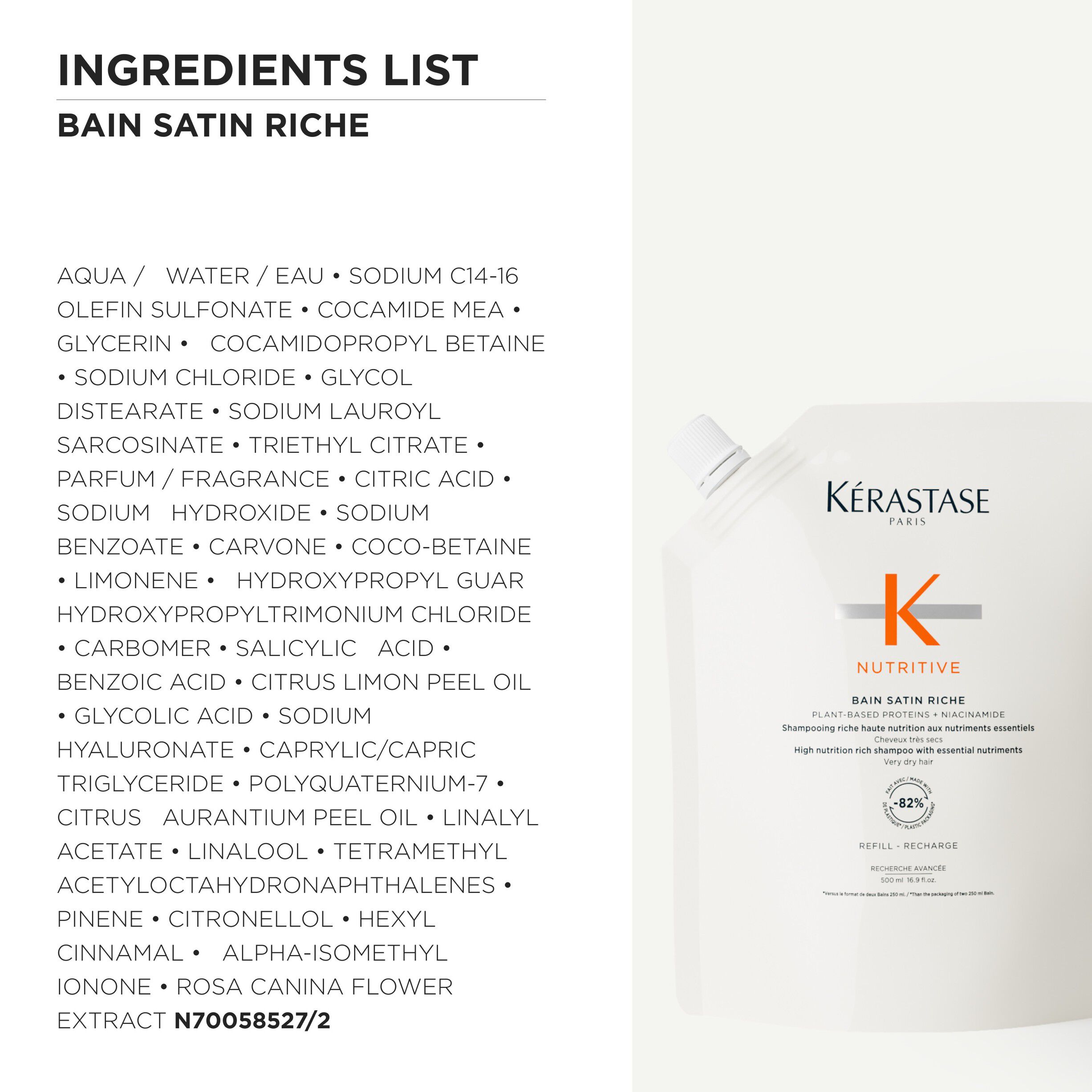 K&eacute;rastase Nutritive Bain Riche Shampoo 500ml Refill