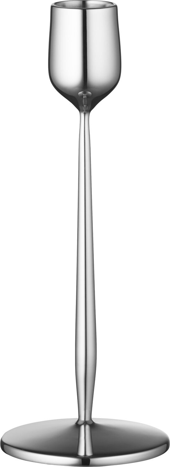 Lysestage Dorotea 7 x 18 cm Blankt st&aring;l