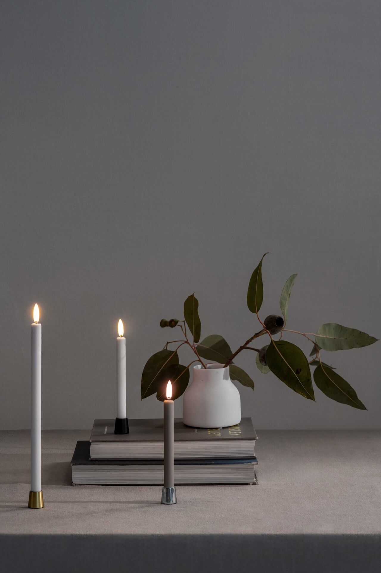 Light Candleholder mini taper, Matte Black, 2-pack, 2,3x2,3