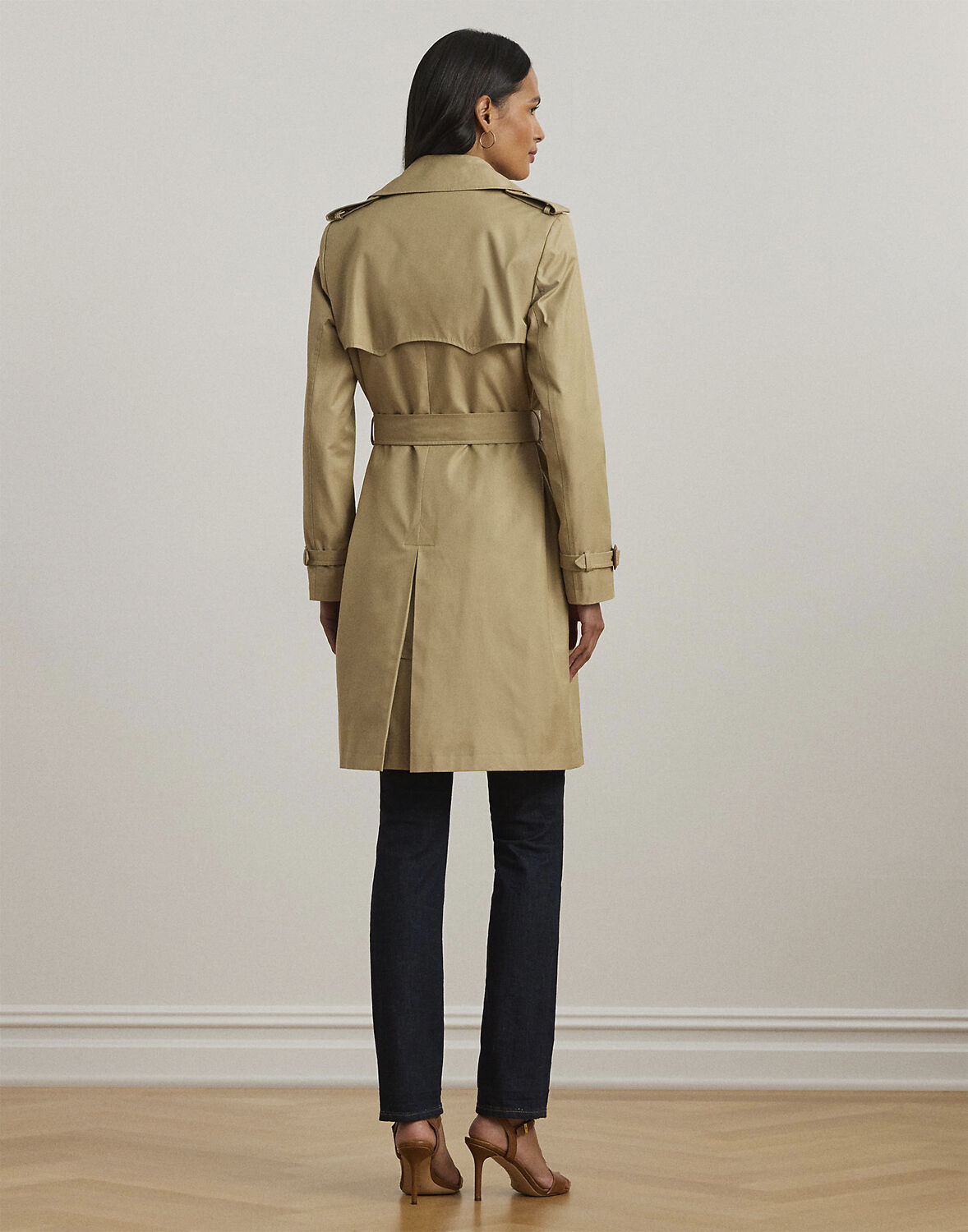 Double-Breasted Cotton-Blend Trench Coat