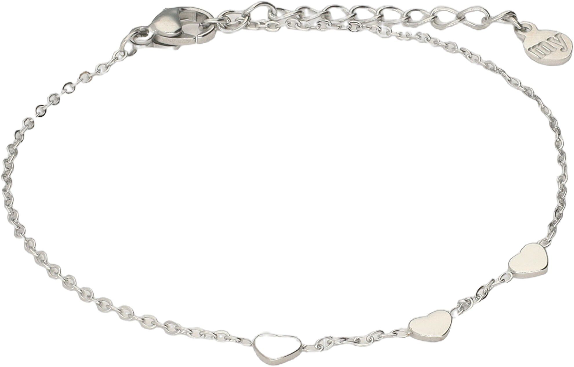 Bracelet with three hearts graduation
