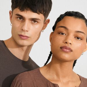 ZION small huggie hoop earrings silver-plated