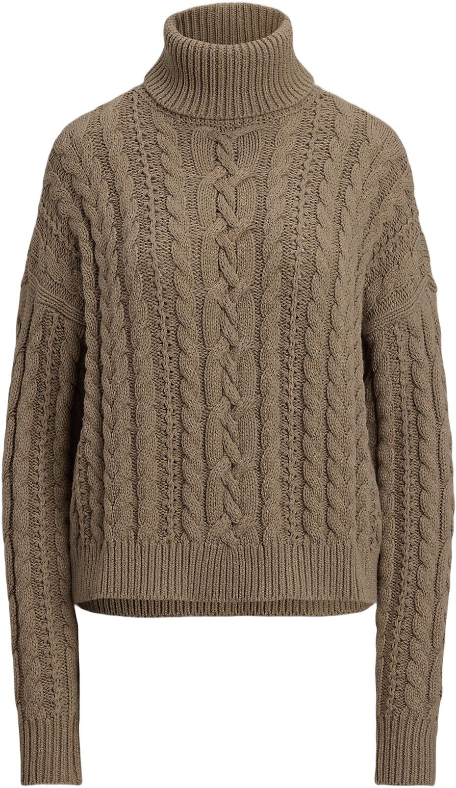 Cable-Knit Turtleneck Sweater