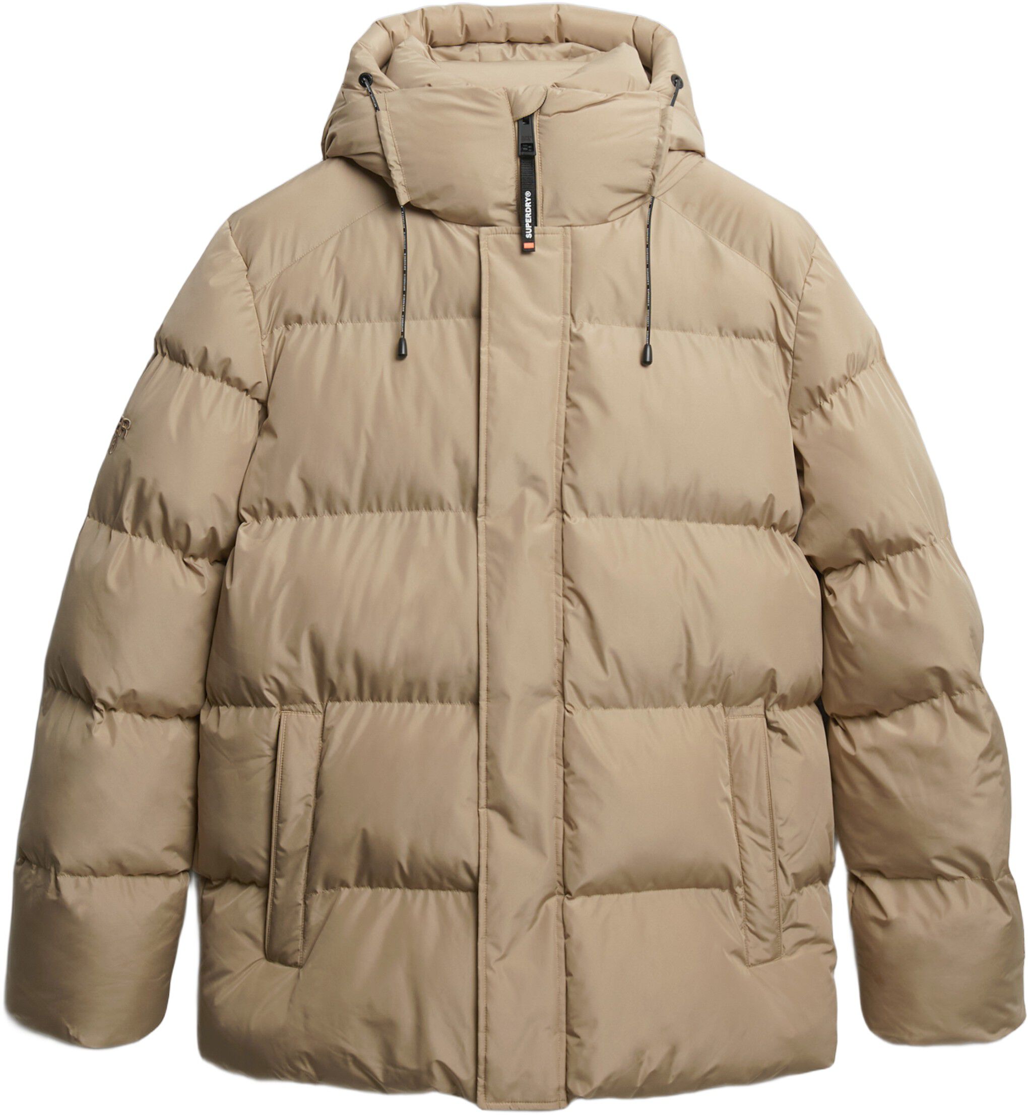 HOODED 5 BAFFLE SPORTS PUFFER