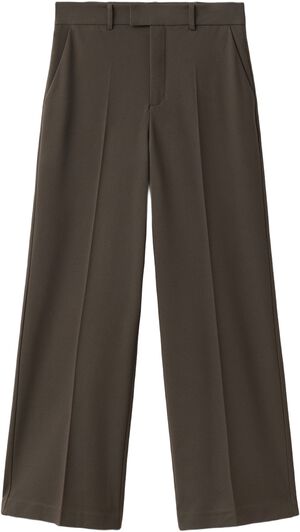 Mid-rise cropped straight-leg trous