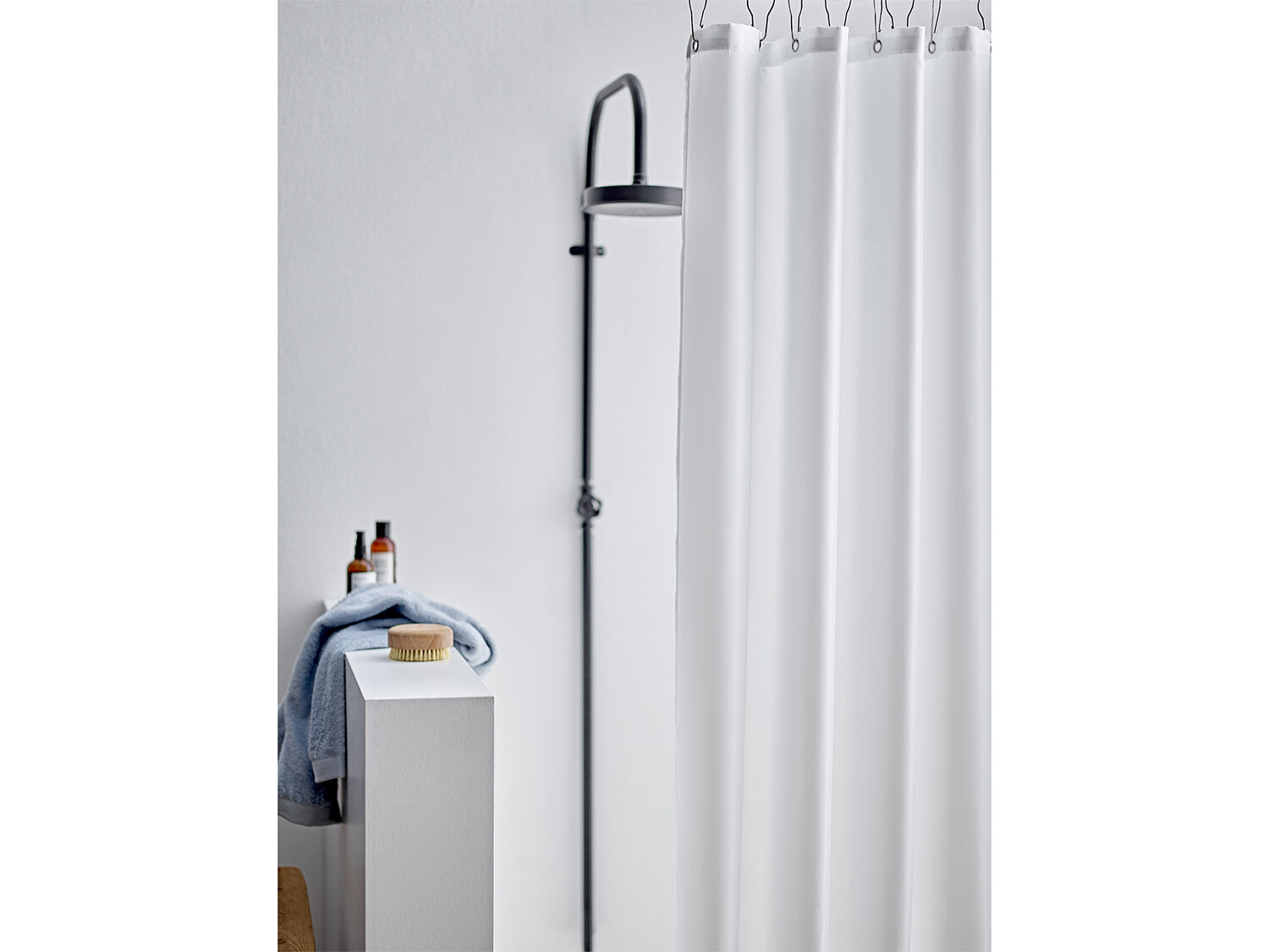 Badeforh&aelig;ng 180 x 220 Comfort White