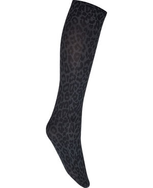 Leopard knee socks - 50 denier