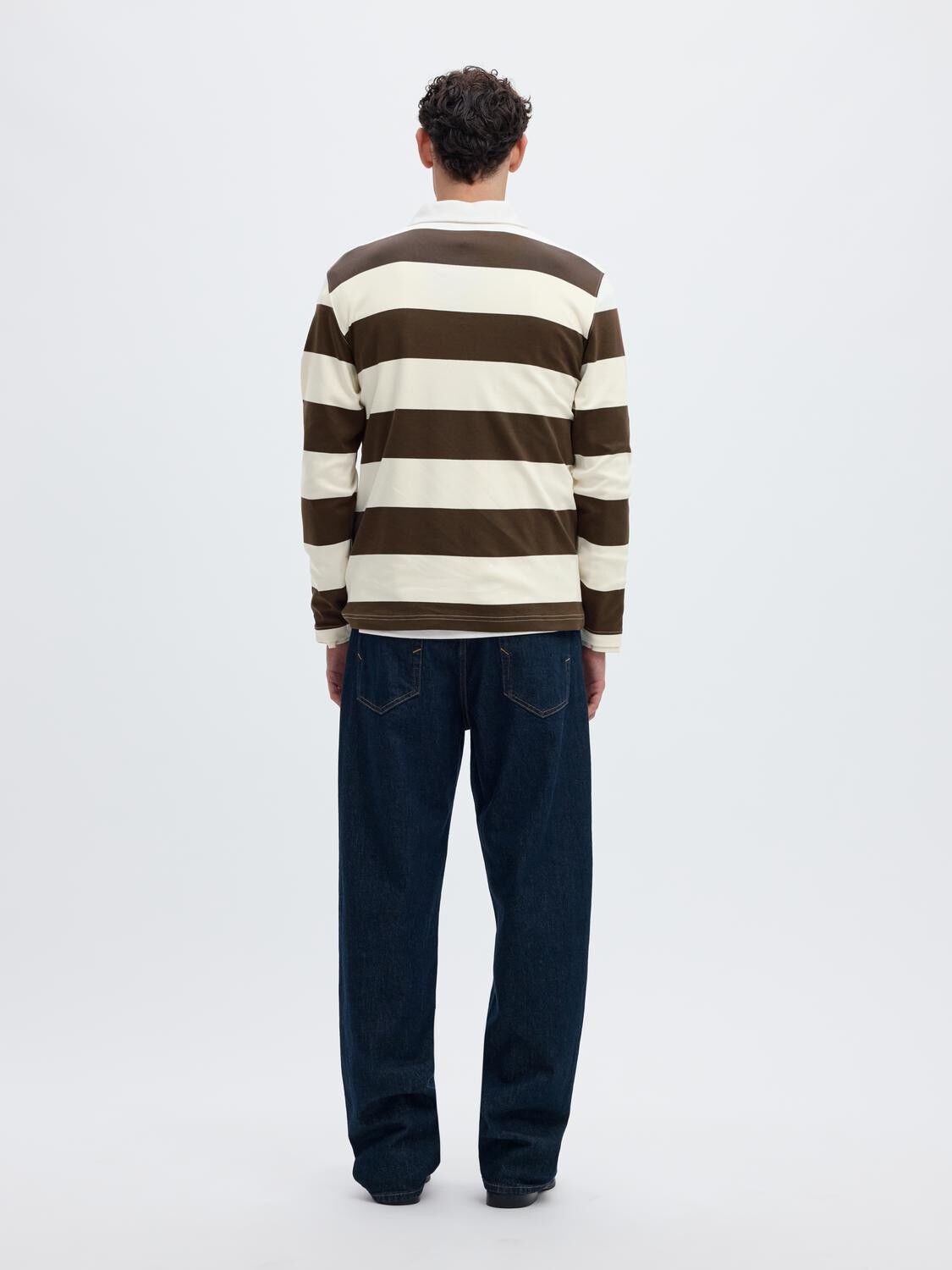 Slmcasper Ls Stripe Polo