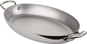 Pande med 2 greb oval Cook Style 30 cm Stål