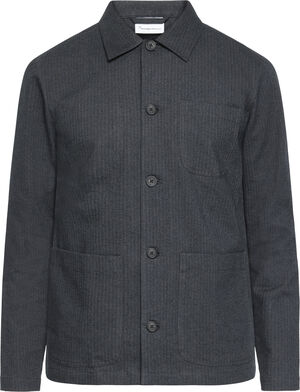 Flannel herringbone overshirt - GOTS/Vegan
