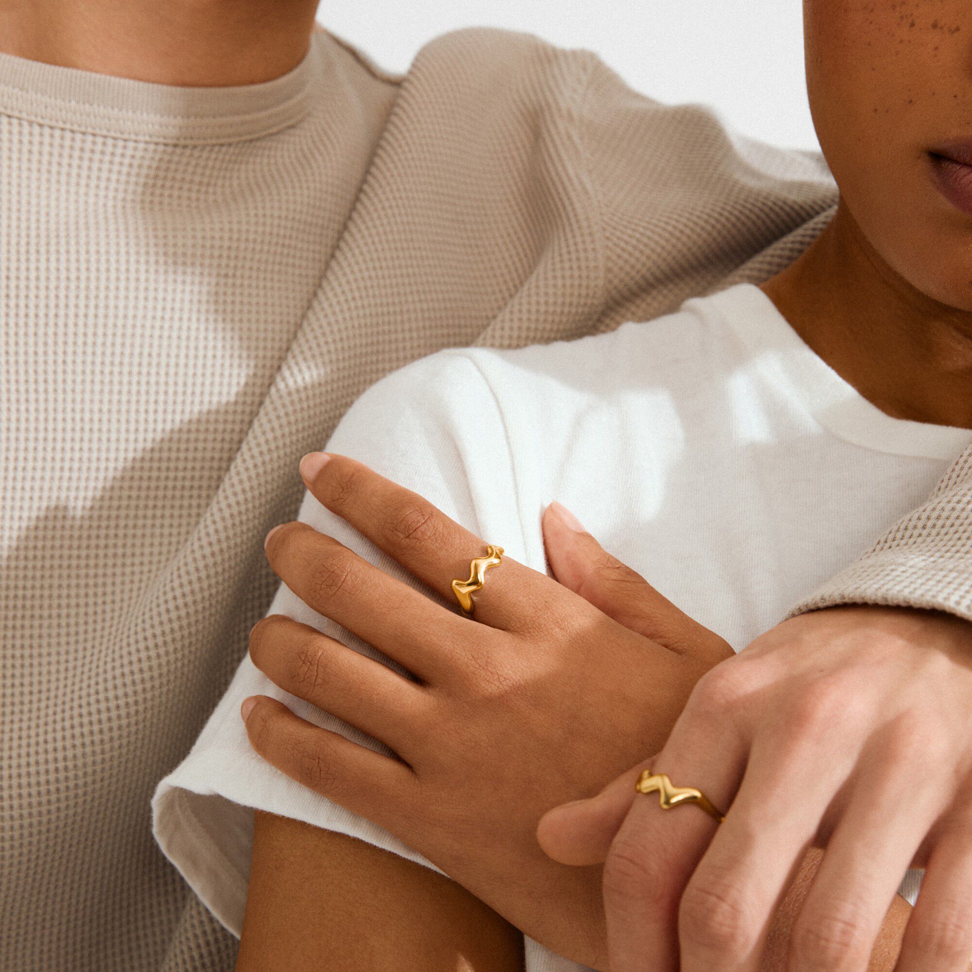 LARKIN ring guldbelagt