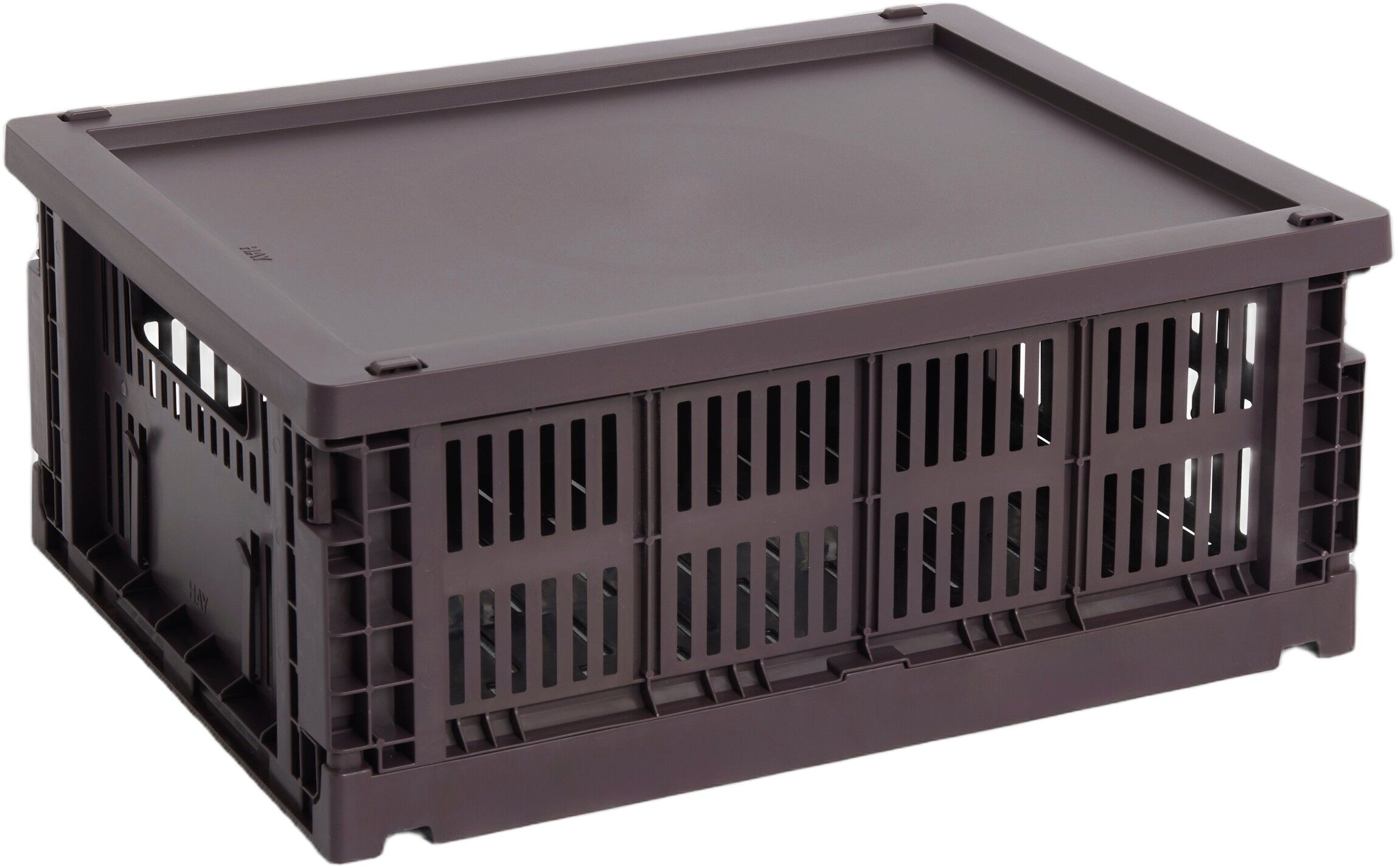 HAY Colour Crate Lid Plastic-Medium-Bordeaux