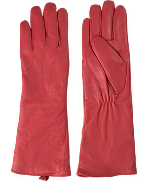 MJM Glove Francesca Long Leather Red