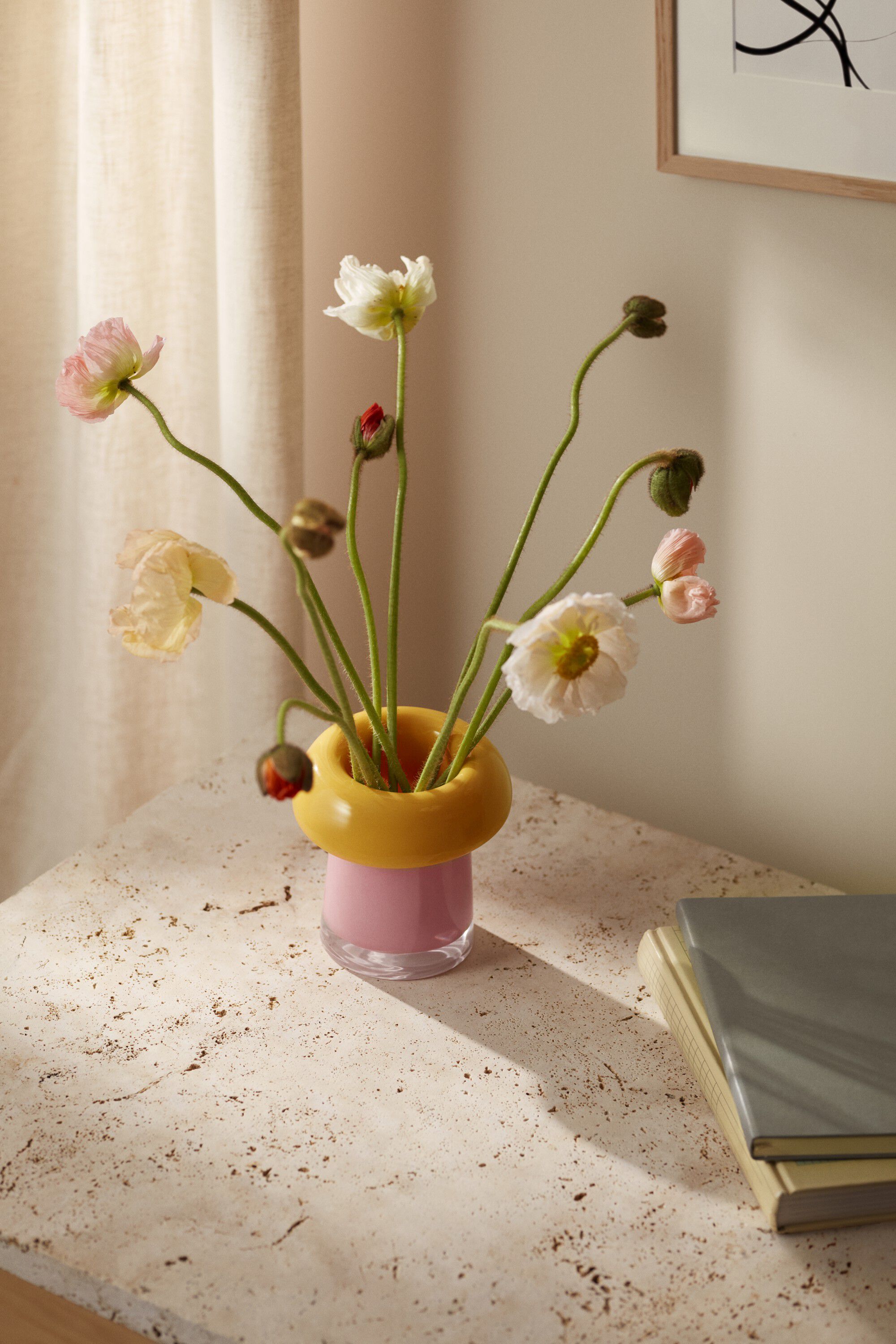 Soma Vase H16. 5 cm pink/orange