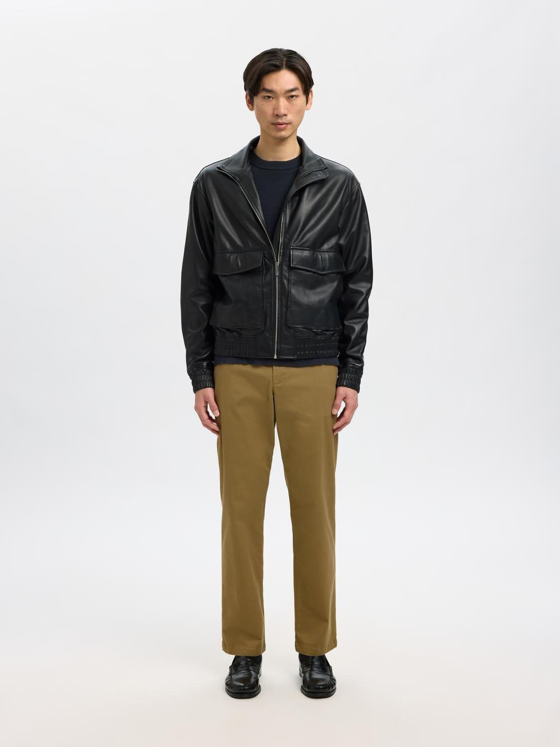 SLHDANE LS KNIT STRUCTURE CREW NECK