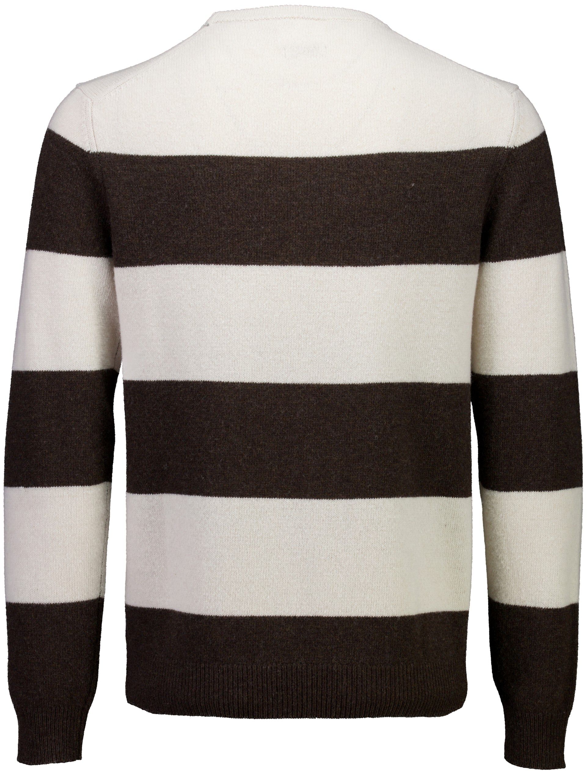 Lambswool striped o-neck knit