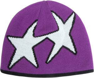 Reversible Icon Black/Purple Beanie