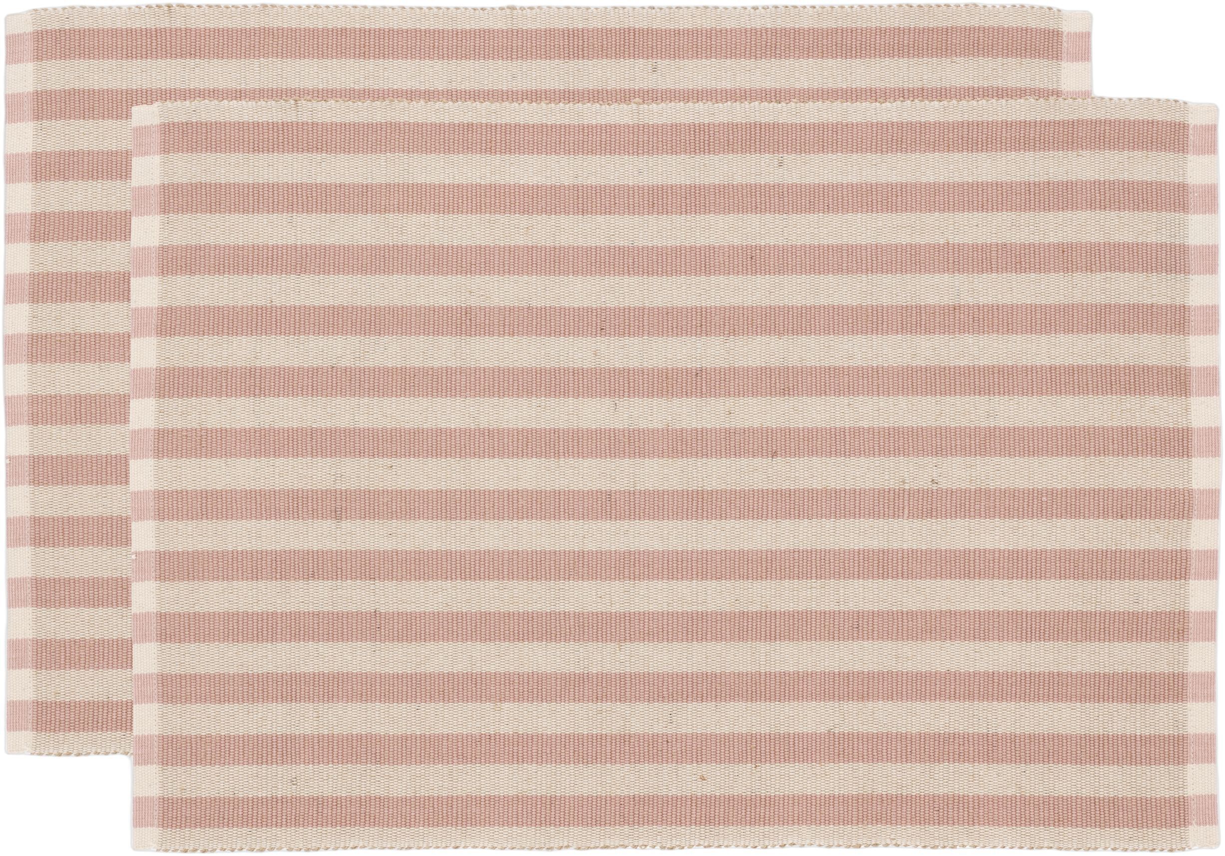 D&aelig;kkeserviet 33x48 2-pk Statement Stripe Rose