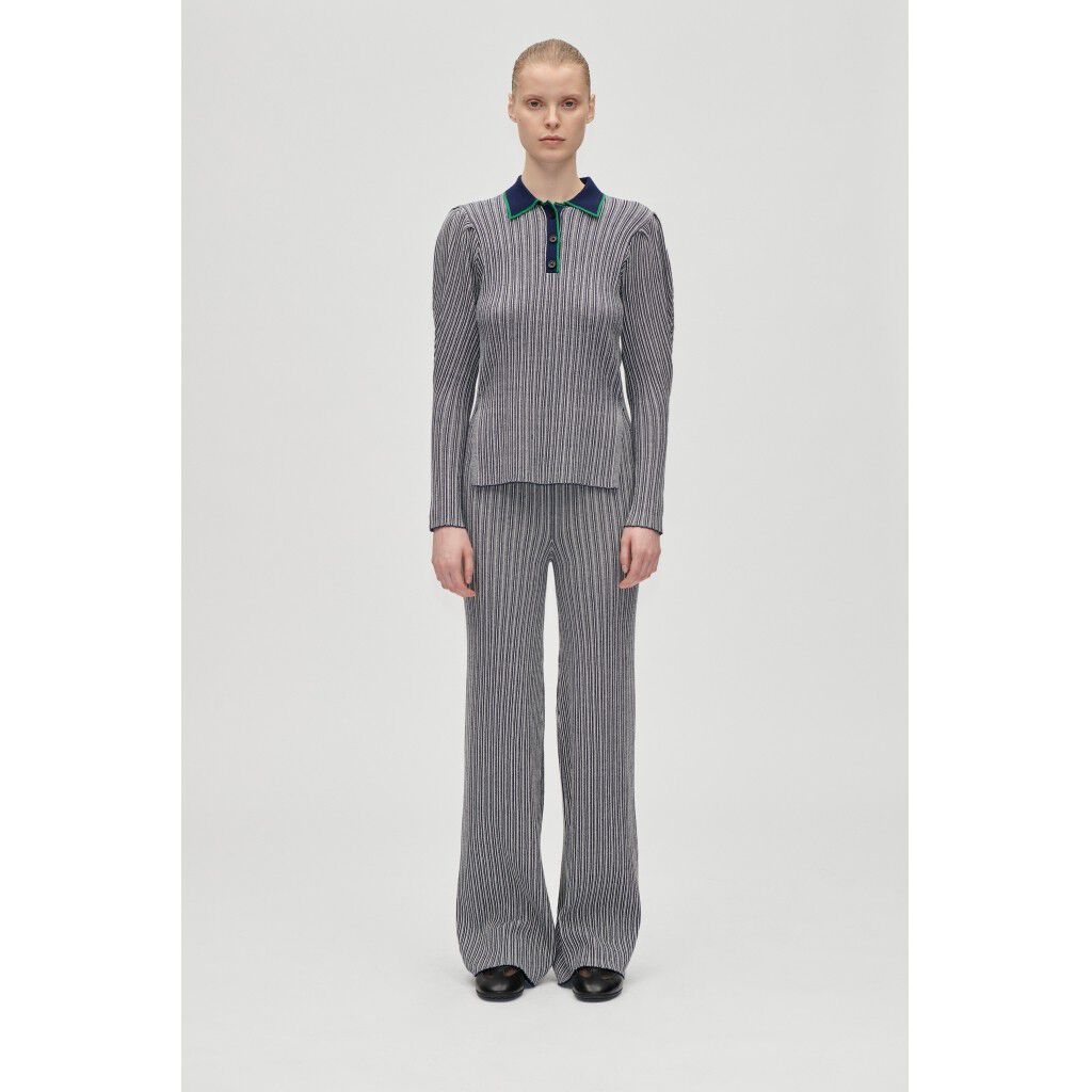 2356 Soft Rib, Long Sleeve Knit Polo