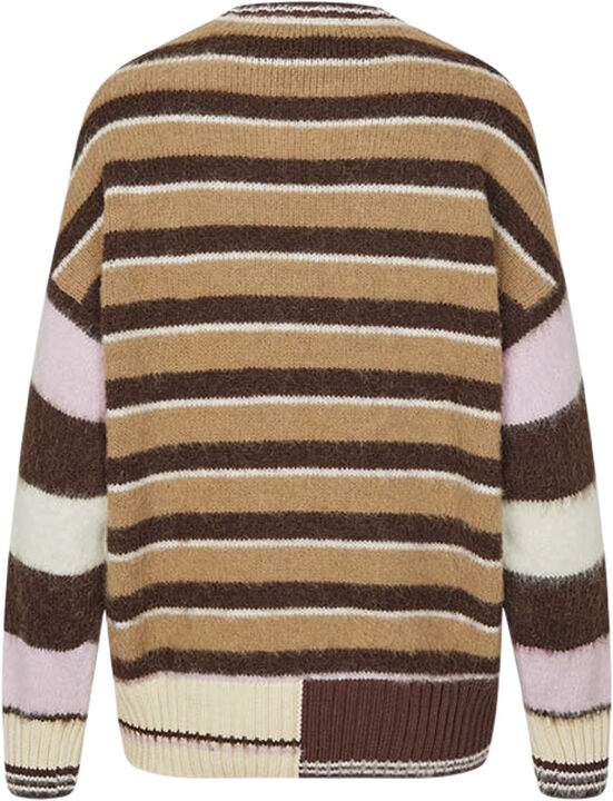 Long Sleeve Crew Neckline Jumper, 2283 Alpaca Stripes