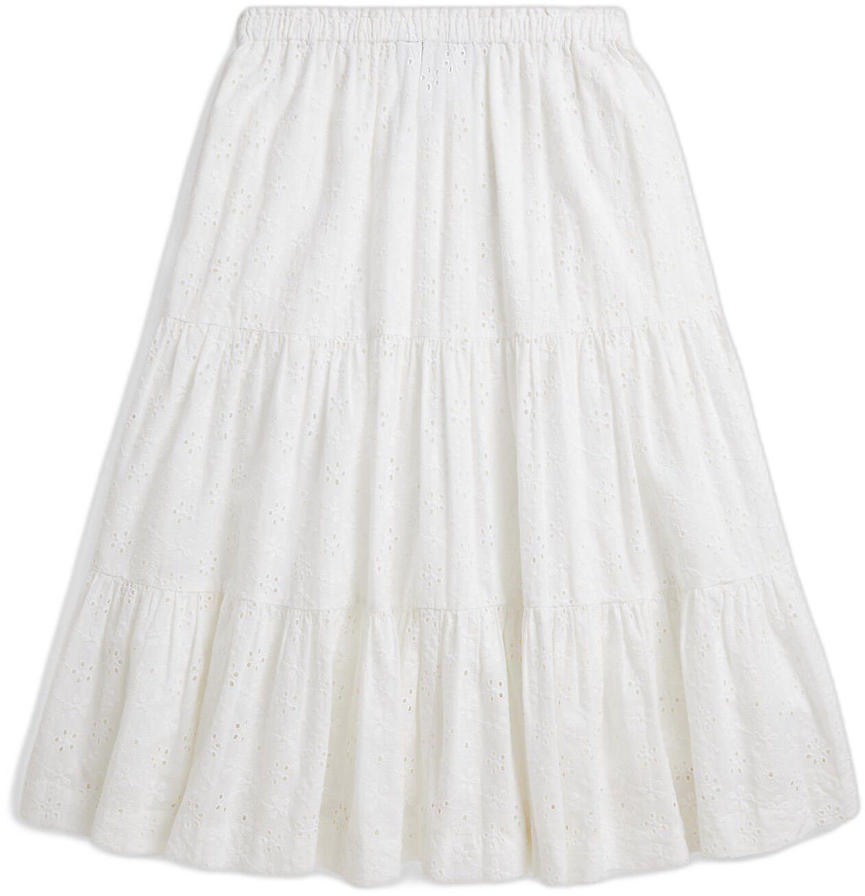 Eyelet Cotton Maxi Skirt