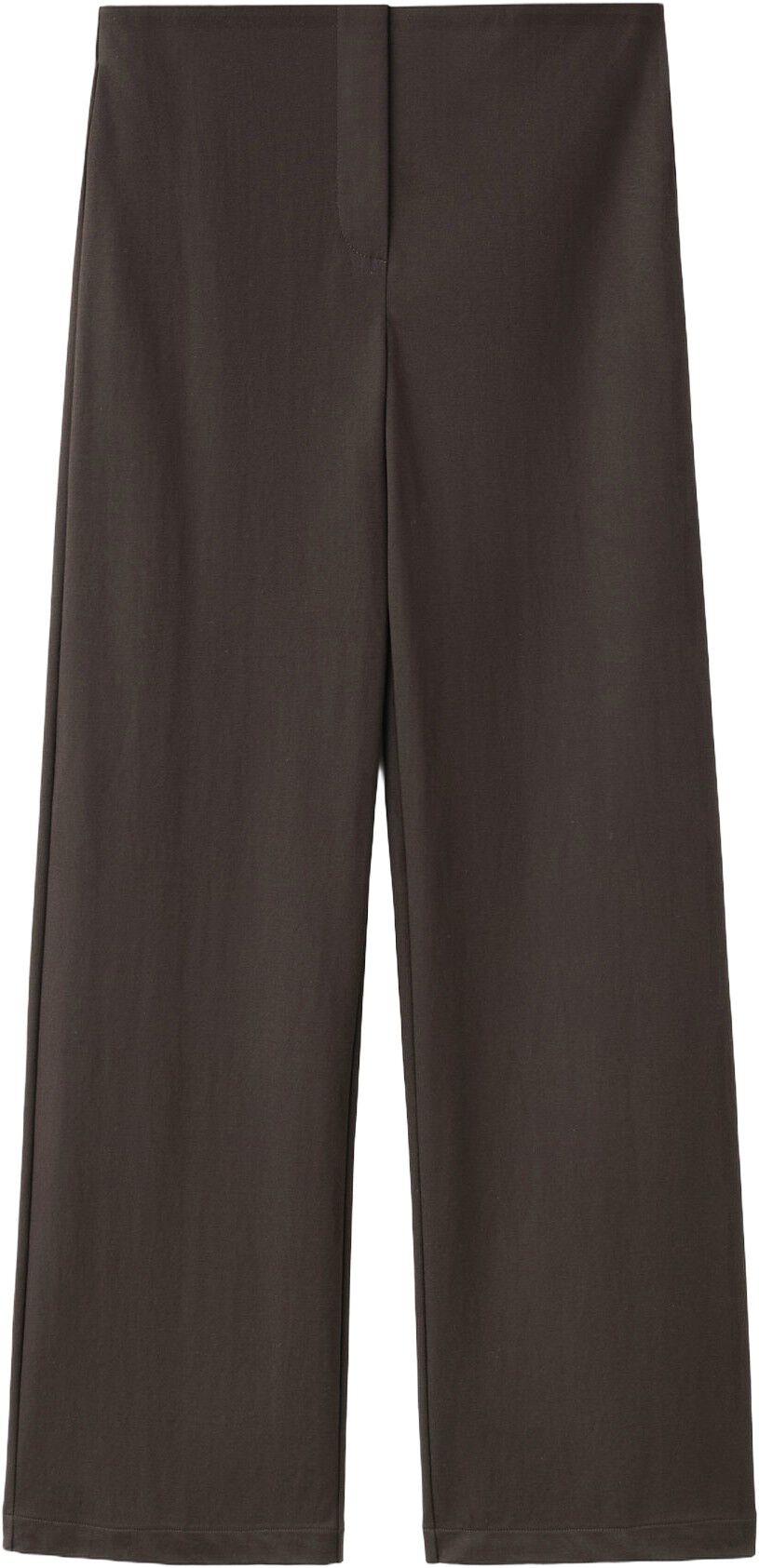 Straight mid-rise trousers