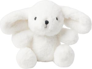 Soft toy shaped like a bunny.