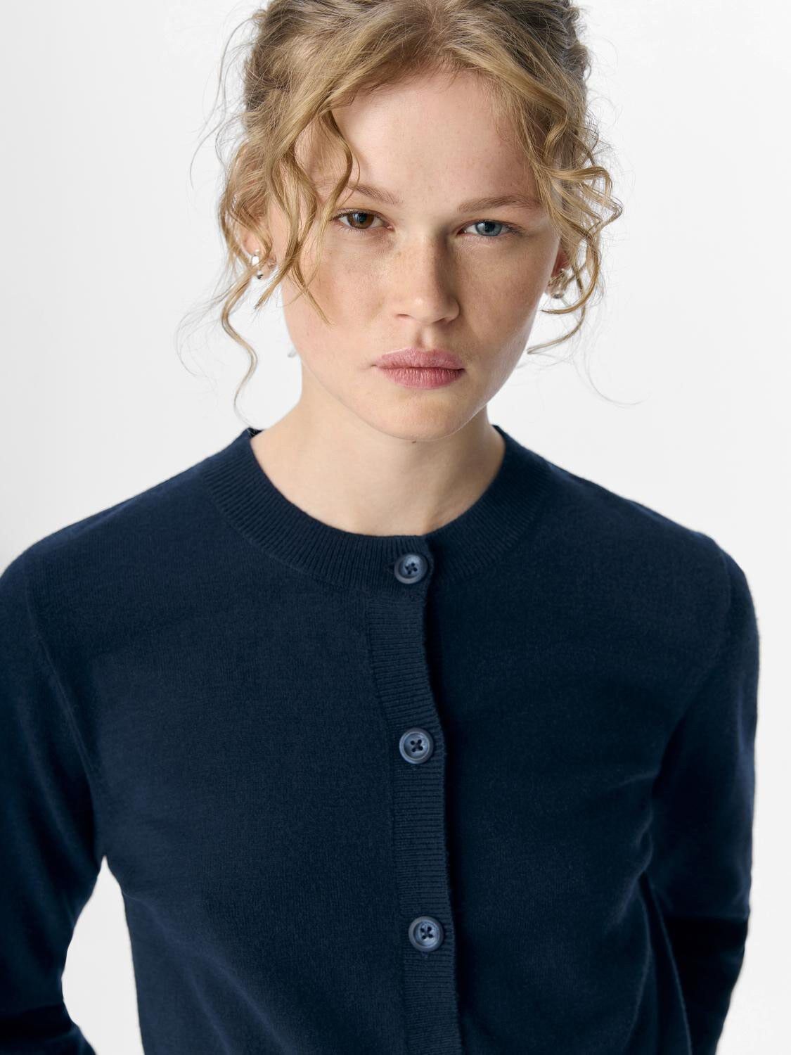 OBJTHESS L/S SHORT CARDIGAN NOOS