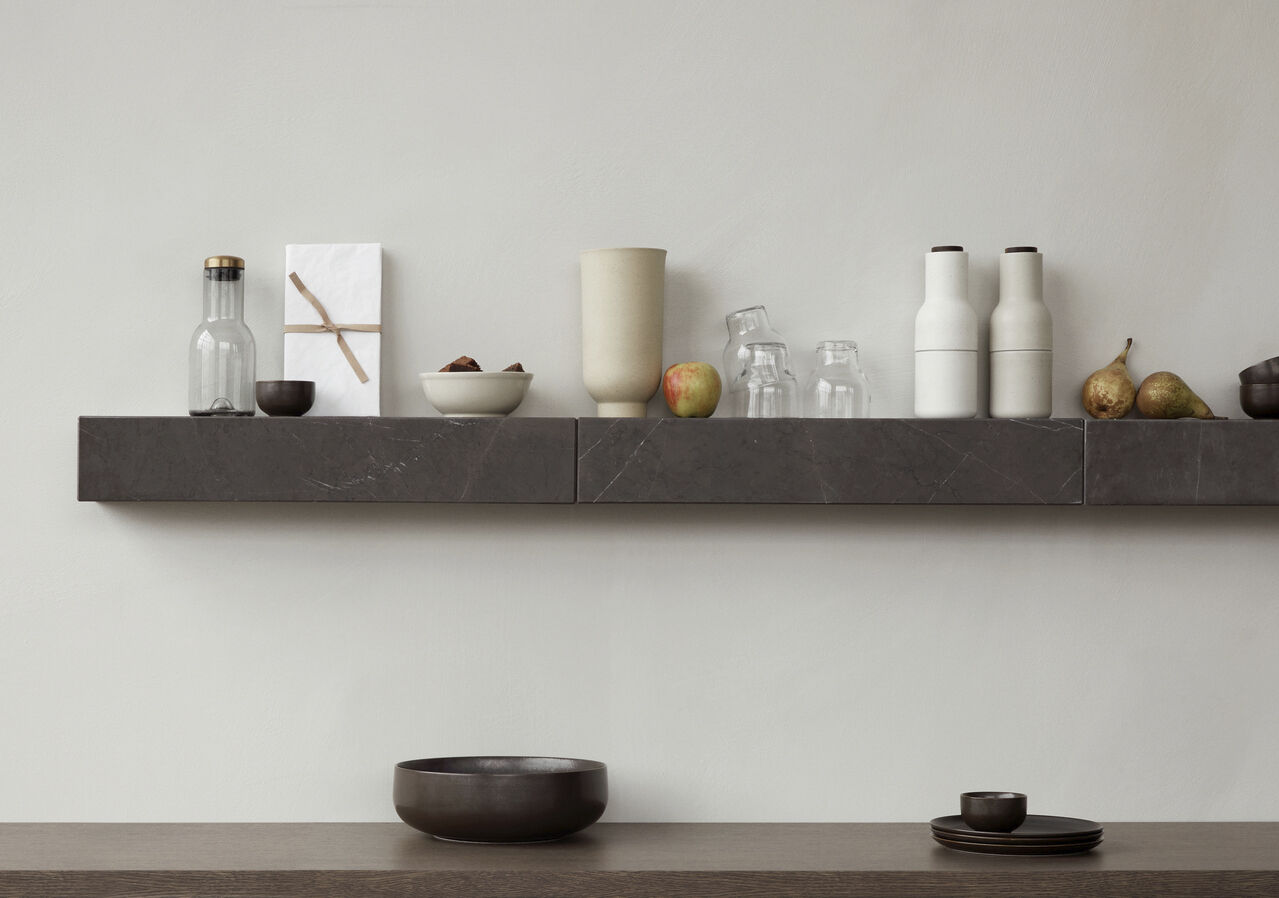 Plinth Shelf, Brown, Grey Kendzo
