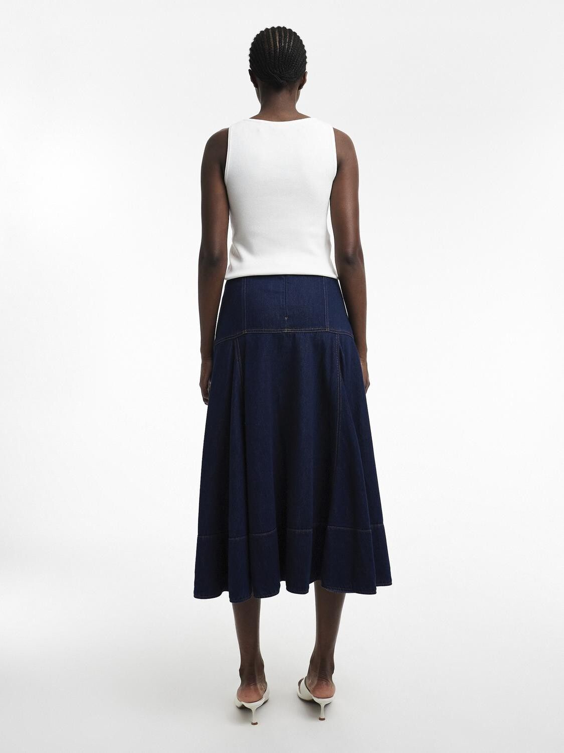 TSLEAH HR MAXI DNM SKIRT DB