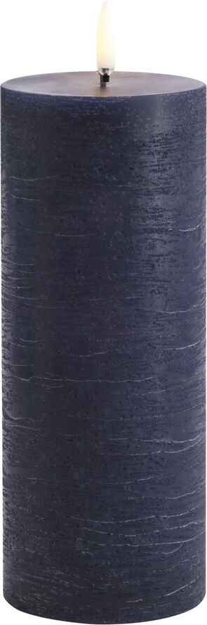 LED pillar candle, Dark blue, Rustic, 7,8 x 20,3 cm 4/24