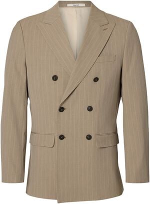 SLHSLIM-LIAM PINSTRIPED DB BLZ FLEX