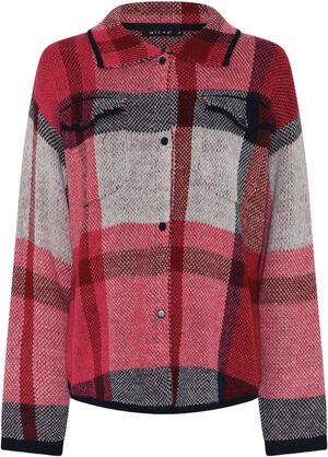 Cardigan_ Check Knit
