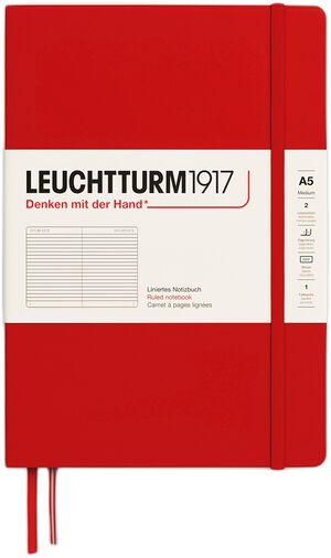 LT1917 Notesbog HC Linjeret A5 /Medium Cherry 373978