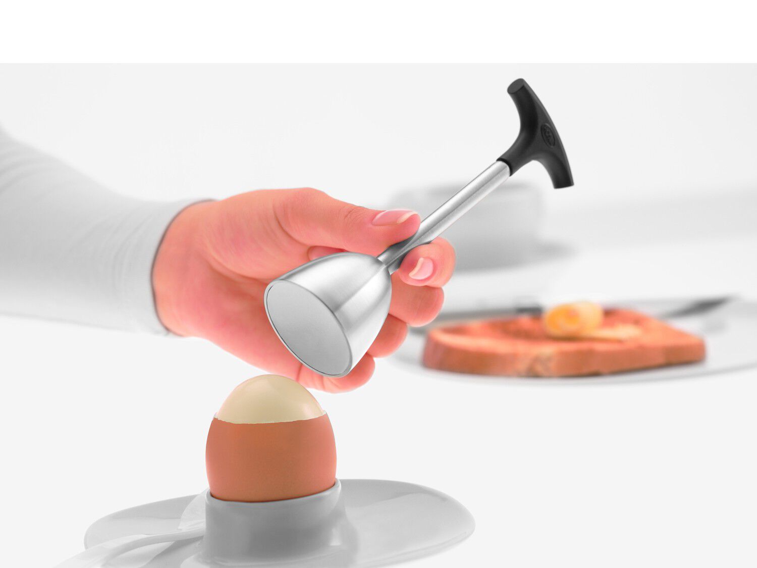 &AElig;ggesk&aelig;rer 14 cm St&aring;l/Sort