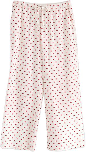 Cropped pyjama trousers in soft see
