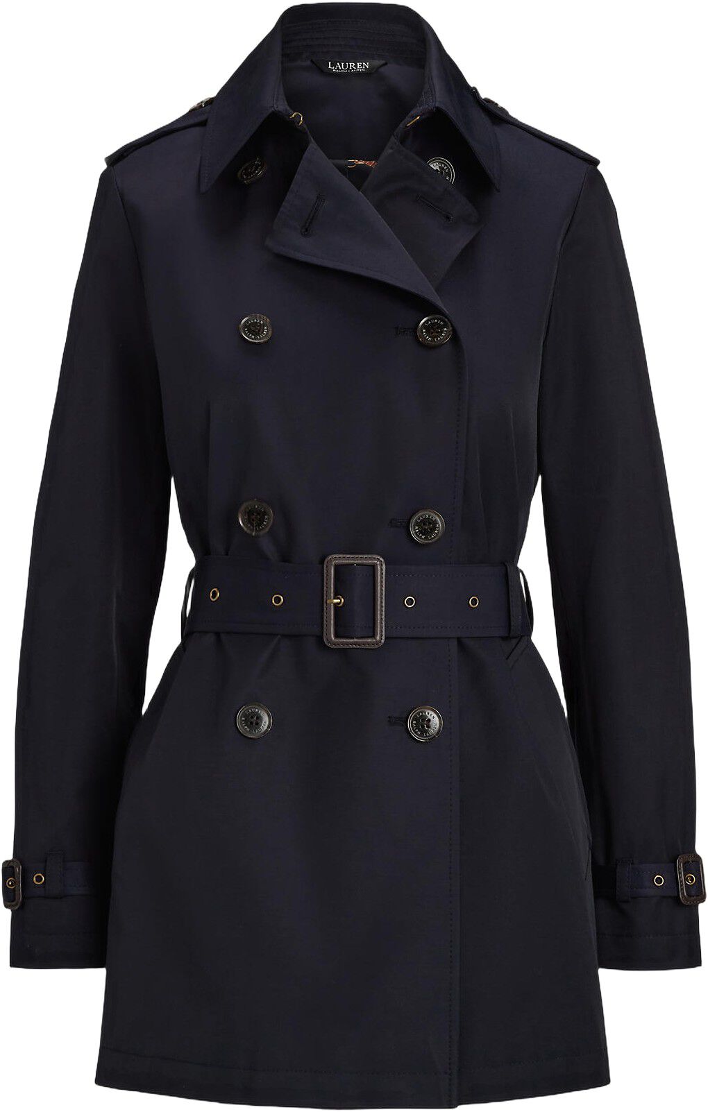 Double-Breasted Cotton-Blend Trench Coat