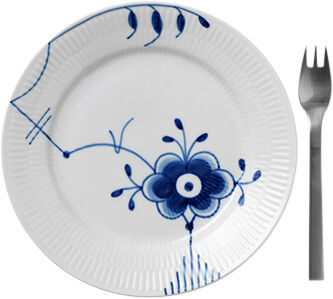 Bl&aring; Mega Riflet 19 cm. tallerken