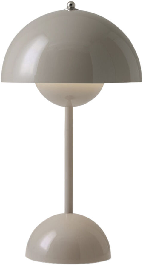 Flowerpot Portable Lamp VP9, Grey Beige, Magnetic Charger