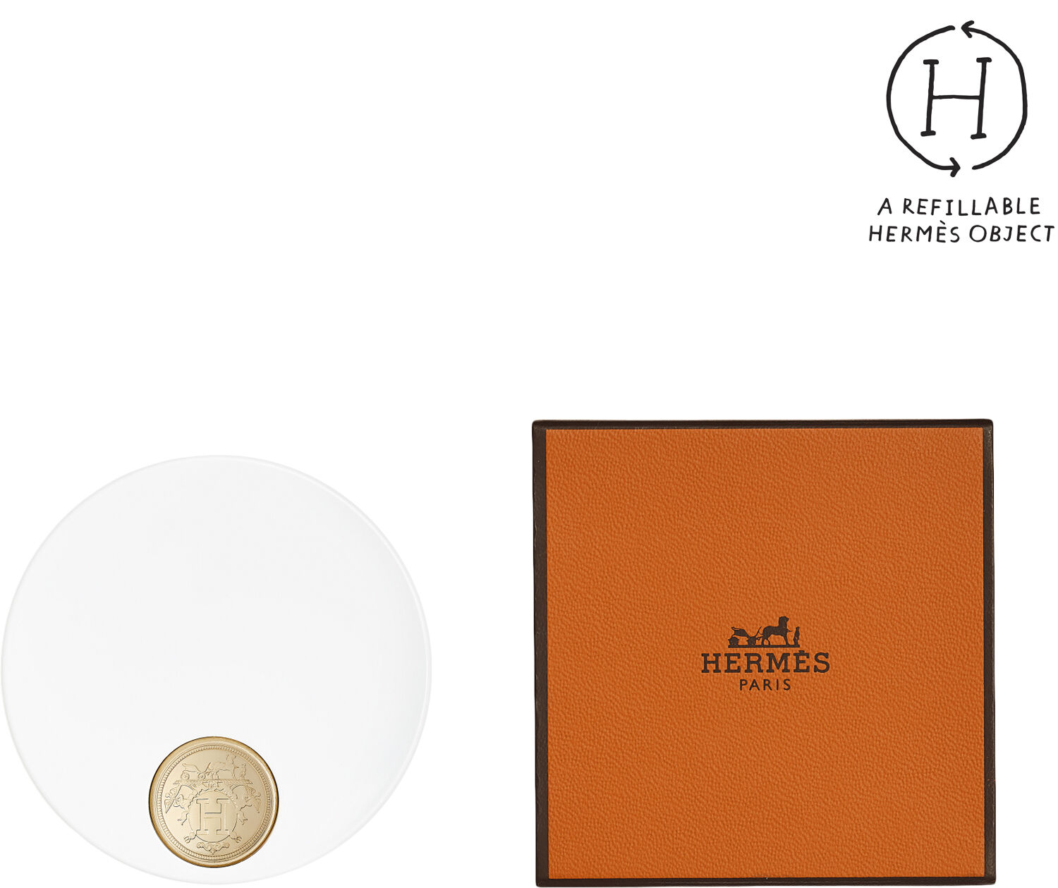 Herm&egrave;s Plein Air, Radiant matte powder refill, Nuage