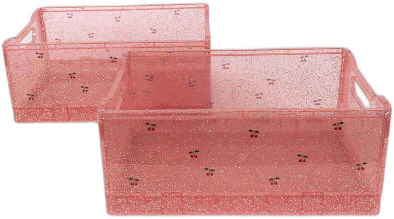 2 PACK GLITTER STORAGE BOX
