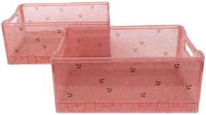 2 PACK GLITTER STORAGE BOX