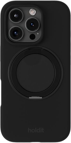 Silicone Stand Case iPhone 16 Pro Black