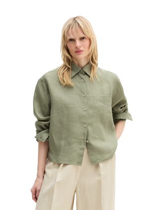 Blouse, boxy shape, chest pocket, l