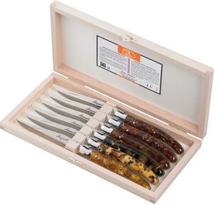 Knive Skildpaddelook 2,5mm, 6stk Laguiole